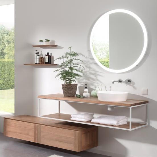 Balmani Scirocco miroir rond lumineux et anti-buée Ø 90 cm