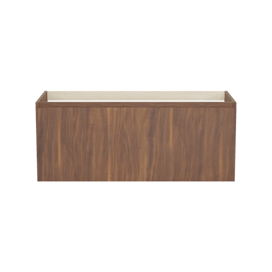 Balmani Sfera hängender Waschbeckenunterschrank: 120 x 55 cm, Amerikanischer Nussbaum, 2 Schubladen