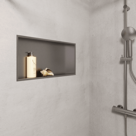 Blaufoss Box Niche encastrée, 60 x 30 cm, Brushed GunMetal