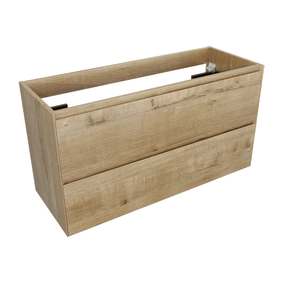 Balmani Mitra Compact zwevend wastafelonderkast 120 x 46 cm ruw eiken 2 lades