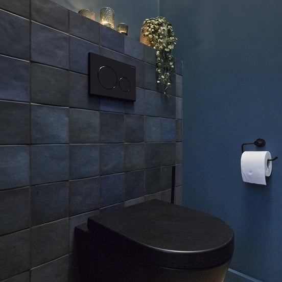 Sigma20 bedieningspaneel Mat Zwart voor UP320 of UP720 inbouwreservoir