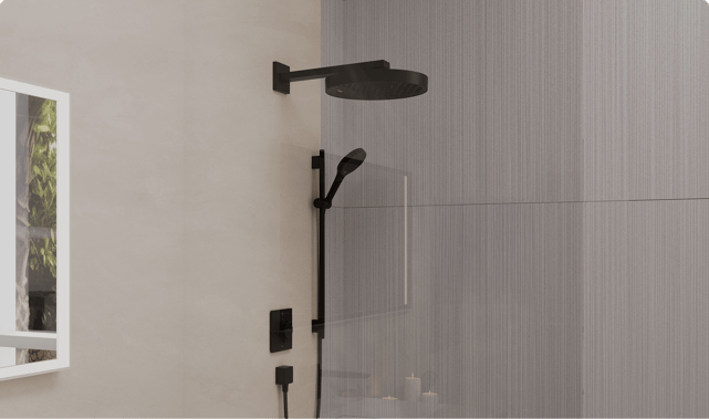 Douche Hansgrohe, een premium merk verkrijgbaar bij X²O badkamers voor kwalitatieve douchesystemen.
