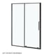 Luca Varess Morano Eckdusche: Schiebetür, fixierte Seitenwand, 90 x 140 cm, Klarglas, Schwarzes Profil, matt - Tür