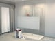 Balmani Modular douche à l'italienne avec paroi autoportante 160 x 200 cm verre transparent avec bande matte profil chrome brillant