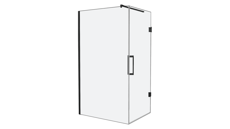 Douche à l'italienne avec porte