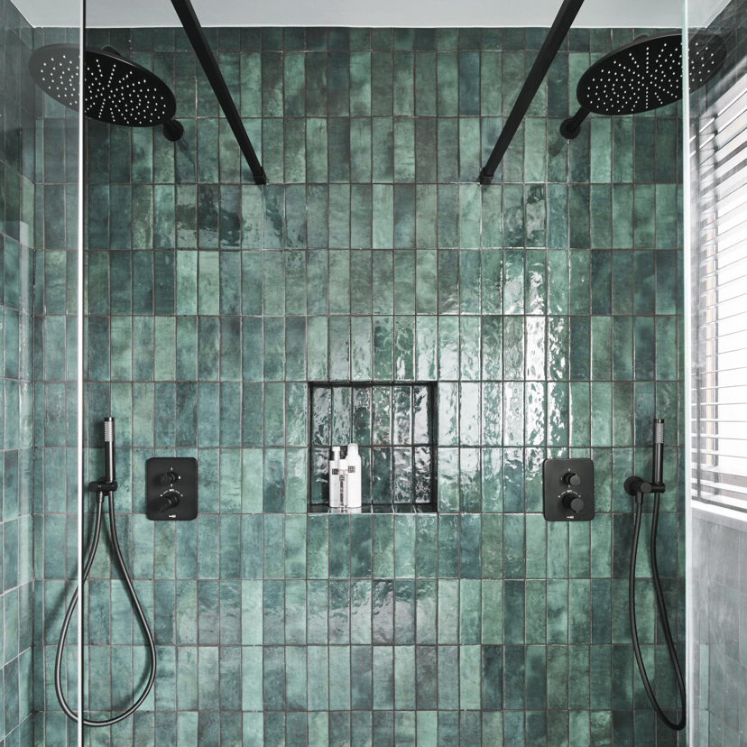 Blaufoss Smartbox Round thermostat de douche encastré 2 fonctions noir mat incl élément intégré
