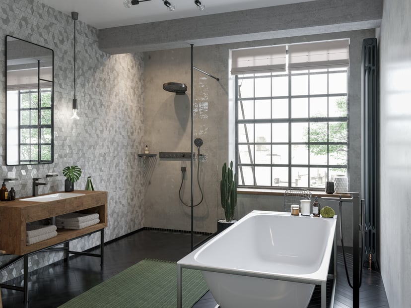 Hansgrohe Rainfinity 360 tête de douche rond Ø 36 cm Brushed Black Chrome