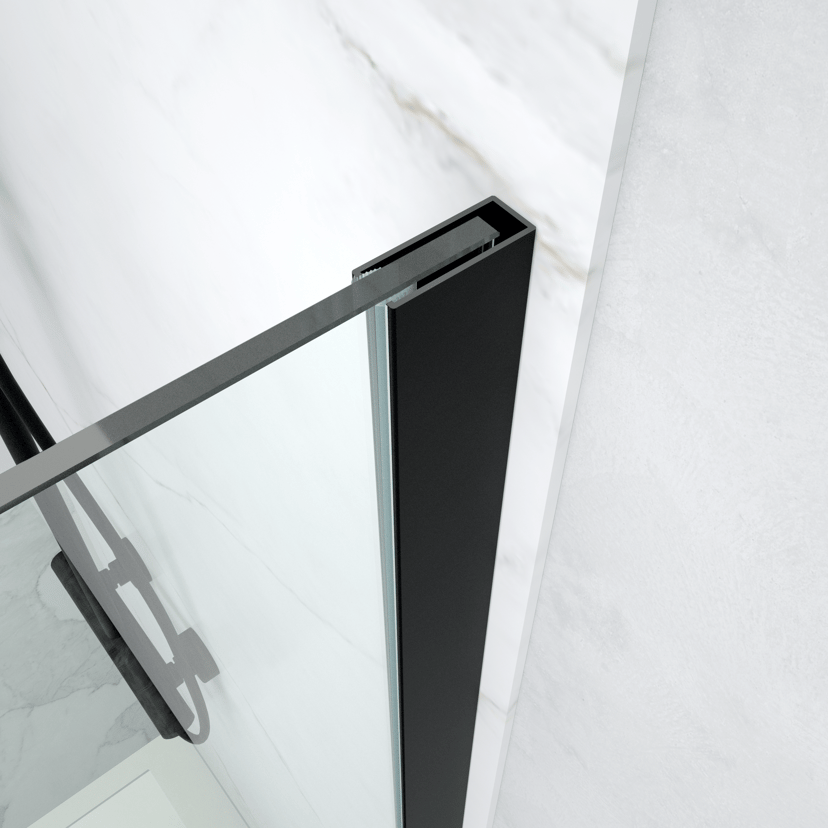 Balmani Modular muurprofiel voor glas op maat 4 x 260 cm Mat zwart