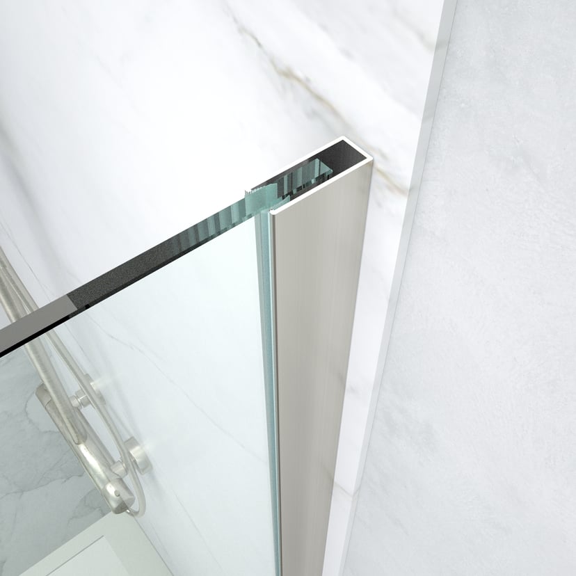 Balmani Modular muurprofiel voor glas op maat 4 x 260 cm Brushed Inox