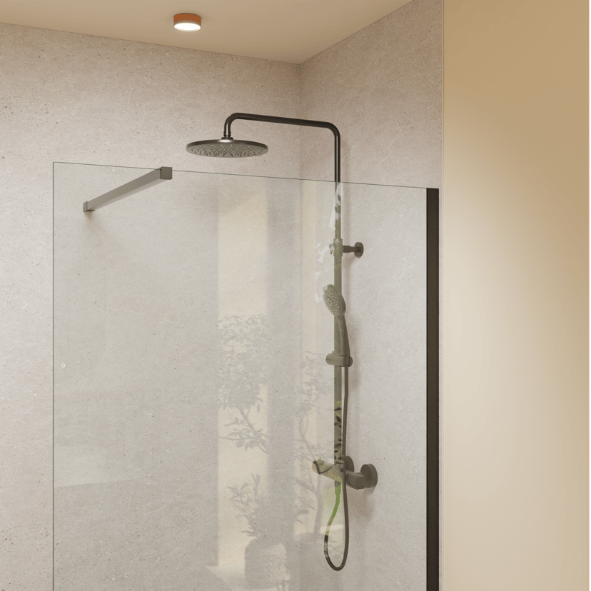 Balmani Modular douchewand helder glas 116 x 200 cm, met coating