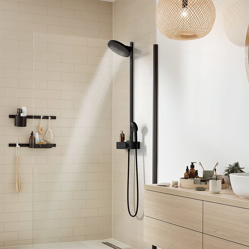 Hansgrohe Pulsify S260 thermostatische kraan regendoucheset Mat Zwart