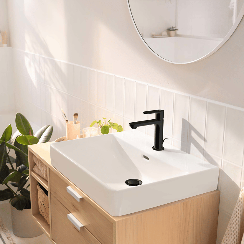 Hansgrohe Rebris 110 robinet de lavabo bas Noir Mat