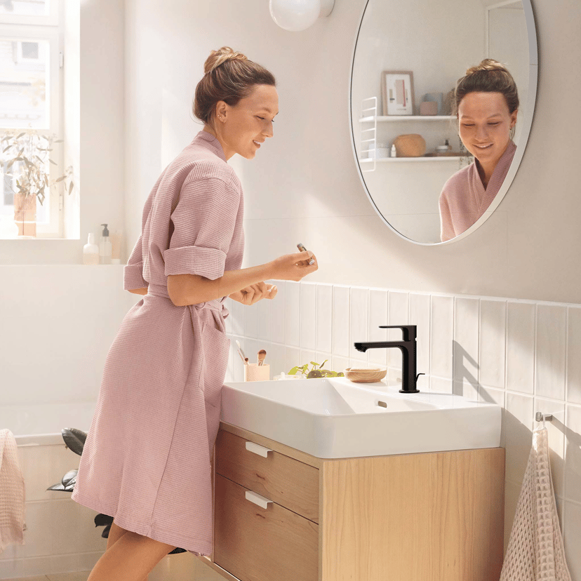 Hansgrohe Rebris 110 robinet de lavabo bas Noir Mat