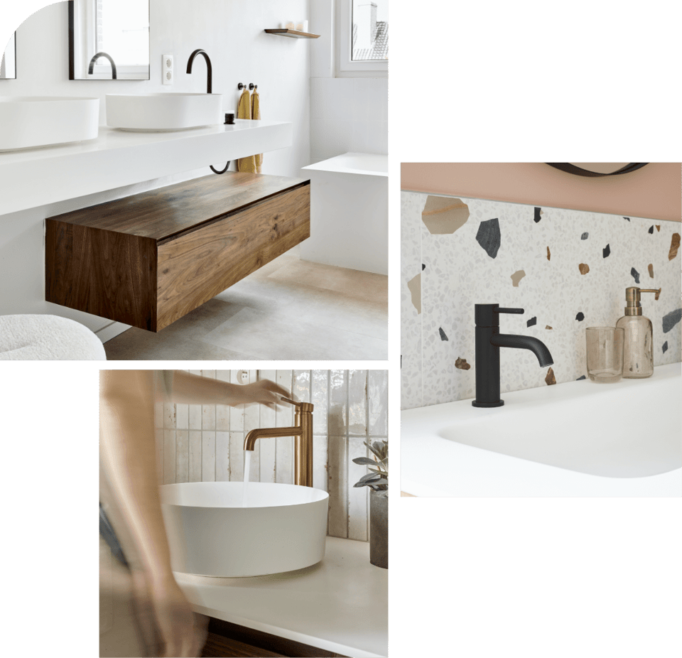 Waschbecken Schrank Kran